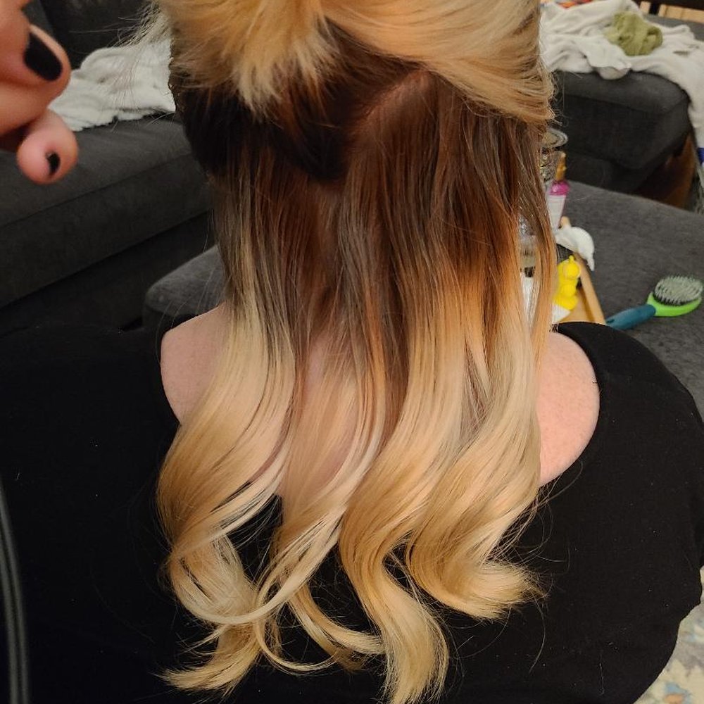 Vivi Salon - Before - look at the multitude of colors!! - Hair Salons Near Me - Fairfax, Virginia