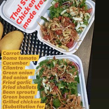 Officially Thai'd - Thai style Grilled chicken salad $15 - Thai Near Me - Detroit, Michigan Officially Thai'd - Thai style Grilled chicken salad $15 - Thai Near Me - Detroit, Michigan