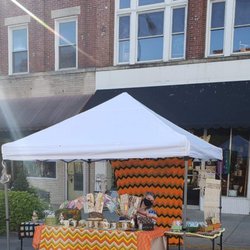 Weird Owlz Vintage and Craft - Set up in front of the shop during the October Art Fair 2020