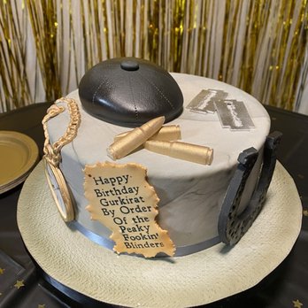 Rock Sugar Custom Cakes - Peaky Blinders Themed Cake (everything was edible!) - Custom Cakes Near Me Rock Sugar Custom Cakes - Peaky Blinders Themed Cake (everything was edible!) - Custom Cakes Near Me