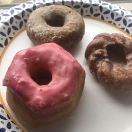 Strawberry iced, blueberry cake, and crueler style old fashioned