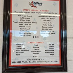 Effee's Frozen Favorites - Specialty shakes