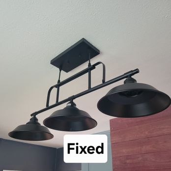 Fixdem Homes - Rustic kitchen light fixture upgrade. - Handyman Near Me - Foster City, California