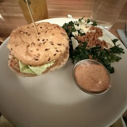 Turkey burger and kale