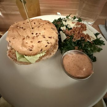 True Food Kitchen - Turkey burger and kale - New American Near Me - Las Vegas, Nevada