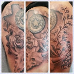 Inkland Tattoo and Body Piercing Studio - Black and gray ,custom free-hand tattoo done by Jesse ... this was done at the west texas tattz and FADEZ tattoo convention. ..