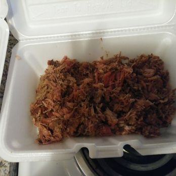 Smokin BBQ - This "pulled" pork aka shredded pork had many hard cartilage pieces. Ok flavor but definitely not smokin' - Barbeque Near Me - Desoto, Texas