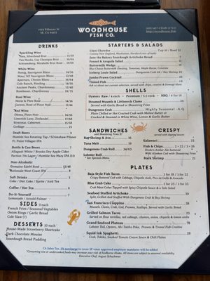 Menu photo 6 Woodhouse Fish San Francisco, CA Menu photo 6 Woodhouse Fish San Francisco, CA
