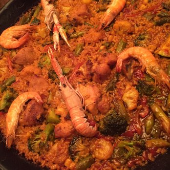 Iberica - Chicken and seafood mix paella -- it's HUGE! - Tapas/Small Plates Near Me - London, XGL Iberica - Chicken and seafood mix paella -- it's HUGE! - Tapas/Small Plates Near Me - London, XGL