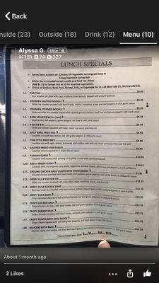 Menu photo 2 Nunu's Thai Dishes Herndon, VA
