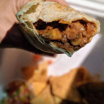 Gentle Grill - Macho Burrito, comes with chips and pico de gallo - EXCELLENT. Reminds me of a Del Taco style burrito that totally hits the spot! Vegan - Vegan Near Me - Temecula, California Gentle Grill - Macho Burrito, comes with chips and pico de gallo - EXCELLENT. Reminds me of a Del Taco style burrito that totally hits the spot! Vegan - Vegan Near Me - Temecula, California