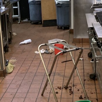 QDOBA Mexican Eats - Filthy floor within view of where you order food. - Mexican Near Me - Gig Harbor, Washington