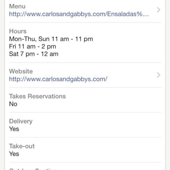 Carlos & Gabby's - As you can see here, they have it listed as delivery being available. - Mexican Near Me - Lawrence, New York Carlos & Gabby's - As you can see here, they have it listed as delivery being available. - Mexican Near Me - Lawrence, New York