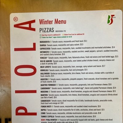 Menu photo 6 Piola - Brickell Miami, FL Menu photo 6 Piola - Brickell Miami, FL