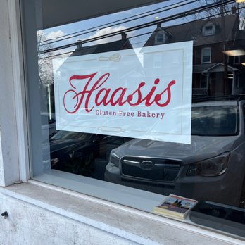 Haasis Gluten Free Bakery - a sign in the window - Bakeries Near Me - Perkasie, Pennsylvania