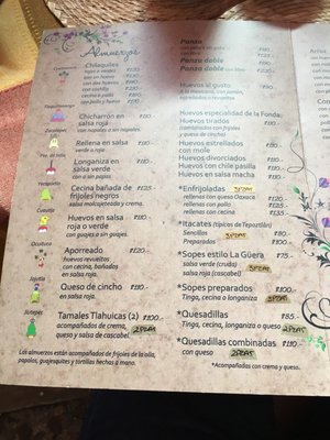 Menu photo 2 Fonda La Güera Cuernavaca, MOR