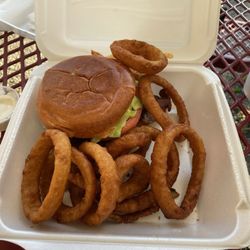 Burgerlicious - 49er burger with onion rings