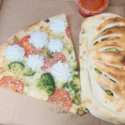 Italian Sensation - White Pizza Slice and Veggie Stromboli