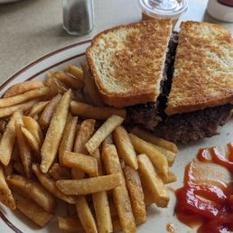 Frisco sandwich and fries (sorry about the head start on this one, I was starving.