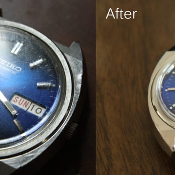 Boston Watch & Clock Repair - Before and after the crystal replacement and full service. - Watch Repair Near Me - Boston, Massachusetts Boston Watch & Clock Repair - Before and after the crystal replacement and full service. - Watch Repair Near Me - Boston, Massachusetts