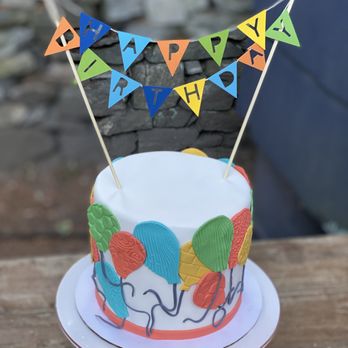 Cakes on Hudson - a cake decorated with balloons - Custom Cakes Near Me Cakes on Hudson - a cake decorated with balloons - Custom Cakes Near Me