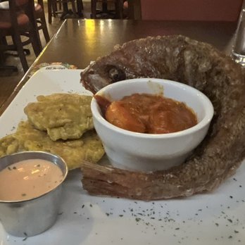 Vejigantes - Fried snapper, shrimp, and tostones - Puerto Rican Near Me - Boston, Massachusetts