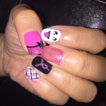 Elite Spa & Nail - October means breast cancer and Halloween! Rosy did a good job! - Nail Salons Near Me - Riverview, Florida Elite Spa & Nail - October means breast cancer and Halloween! Rosy did a good job! - Nail Salons Near Me - Riverview, Florida