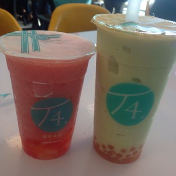T4 Tea For U - Strawberry lemonade snow and avocado smoothie with honeydew pops - Bubble Tea Near Me - Fairfield, California