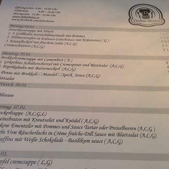 Dobos Bistro - A quick look at the menu - Bistros Near Me - Vienna, 9