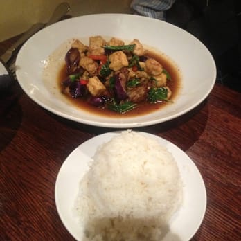 Absolute Thai Restaurant - Eggplant Tofu and Jasmine Rice - Thai Near Me - Washington, DC, District of Columbia Absolute Thai Restaurant - Eggplant Tofu and Jasmine Rice - Thai Near Me - Washington, DC, District of Columbia