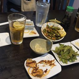 Our food that we devoured. My plate was already gone because I finished it.