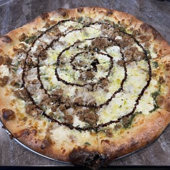 Fort Brewery & Pizza - Goat cheese, pesto, rosemary and Italian sausage - Italian Near Me - Fort Worth, Texas Fort Brewery & Pizza - Goat cheese, pesto, rosemary and Italian sausage - Italian Near Me - Fort Worth, Texas