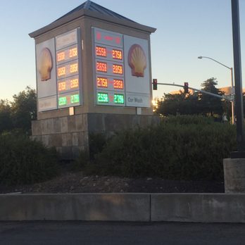 Shell Gas - gas prices displayed at a gas station - Convenience Stores Near Me - Rocklin, California