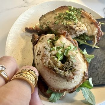 Decore - This one was in their Happy hour Menu , its PORCHETTA BRUSCHETTA - Italian Near Me - San Diego, California
