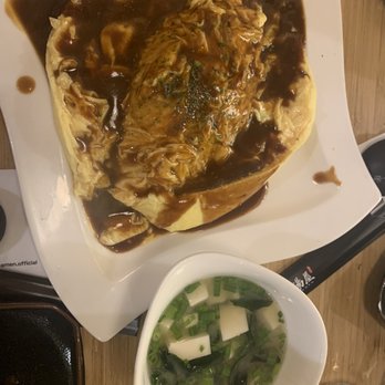 Kyuramen - Flushing - Omurice w/ side of miso soup - Ramen Near Me - Flushing, New York