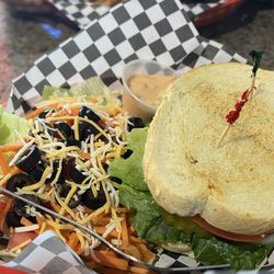 Firehouse Pub & Grill - Turkey Bacon Avocado Sandwich w side salad, very fresh and buttery yummyness!