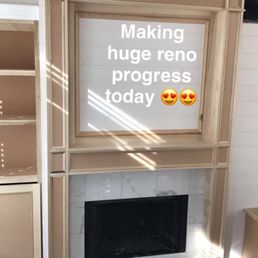 New bookcase, tongue and groove (shiplap) & mantle