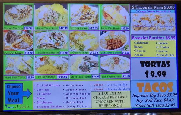Menu photo 2 Tacos El Jefe's Las Vegas, NV Menu photo 2 Tacos El Jefe's Las Vegas, NV