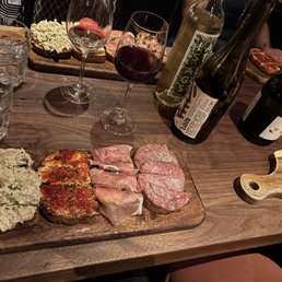 Delicious Bruschetta Board and Lilith wine Delicious Bruschetta Board and Lilith wine