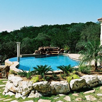 Texas Hill Country Pools - Negative Pool with Waterfall - Pool & Hot Tub Service Near Me Texas Hill Country Pools - Negative Pool with Waterfall - Pool & Hot Tub Service Near Me