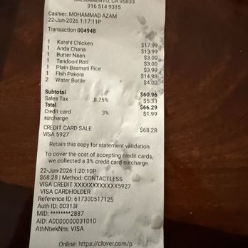 Desi Curry - Total price - Pakistani Near Me - Sacramento, California