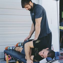 Performance and Wellness Chiropractic - Providing treatment at HustleHard Throwdown at HustleHard Crossfit