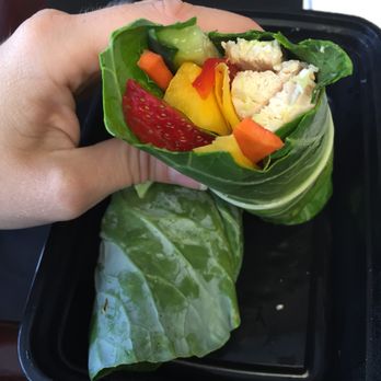 Cathy's Kitchen HTX - Mango chicken mint collard wrap - Caterers Near Me Cathy's Kitchen HTX - Mango chicken mint collard wrap - Caterers Near Me