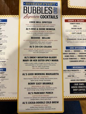 Menu photo 1 Over Easy Al's Gatlinburg, TN Menu photo 1 Over Easy Al's Gatlinburg, TN