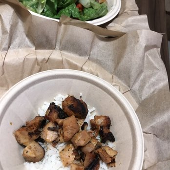 QDOBA Mexican Eats - Top: Regular bowl with white rice, lettuce and chicken. Bottom: Mini Bowl with White Rice & Chicken - Mexican Near Me - Colorado Springs, Colorado