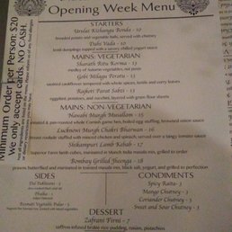 Chef plans to change menus every two weeks.