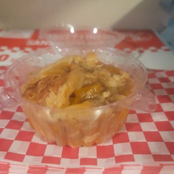 Sumthin Real BBQ - Homemade Peach Cobble - Food Trucks Near Me - Alvin, Texas Sumthin Real BBQ - Homemade Peach Cobble - Food Trucks Near Me - Alvin, Texas