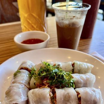 Banh Cuon Tay Ho - Bbq pork roll & VNese coffee with milk - Vietnamese Near Me - Westminster, California