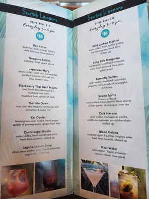 Menu photo 8 Starfish Newport Beach, CA