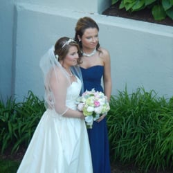 Grove Gardens - A shot of how beautifully my bouquet went with my dress and my sisters bridesmaid dress
